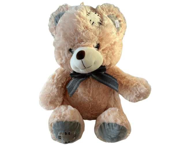 Rosa bamse med sløyfe